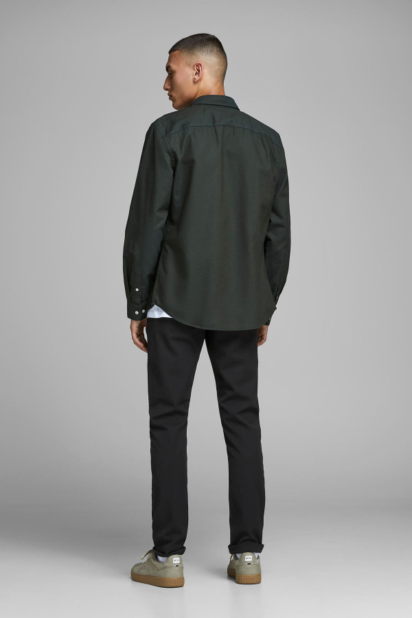 Pantalon noir slim Fit en coton stretch modèle 5 poches Marco Jack & Jones