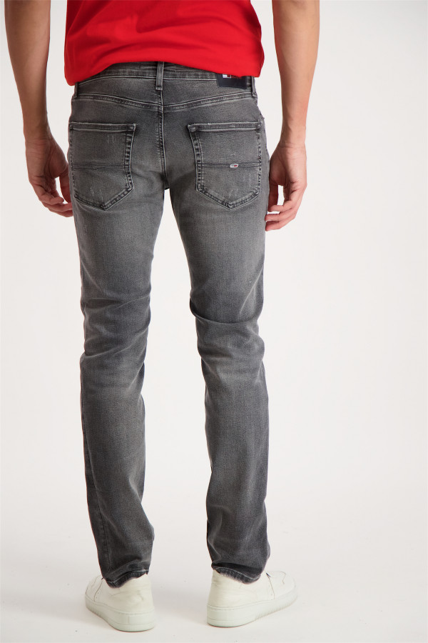 Jean slim gris délavé modèle 5 poches Tommy Hilfiger