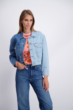 Manteau en jean Jean ONLY en coloris Rose Femme Vêtements Vestes Vestes en jean et en denim 