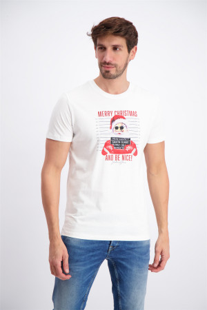 T-shirt de Noel uni avec impression devant CHRISTMAS Jack & Jones