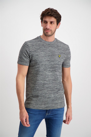 T-shirt chiné manches courtes avec logo à la poitrine Lyle & Scott