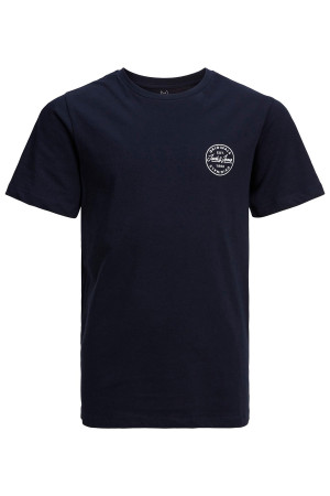 T-shirt uni avec impression à la poitrine en coton SHARK Jack & Jones
