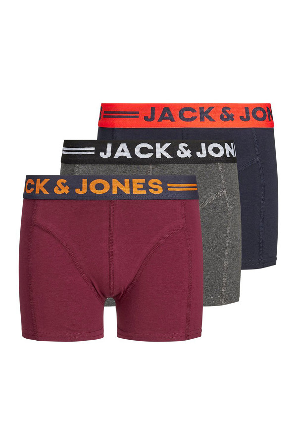 Lot de 3 boxers uni taille élastique avec logo CLICHFIELD Jack & Jones