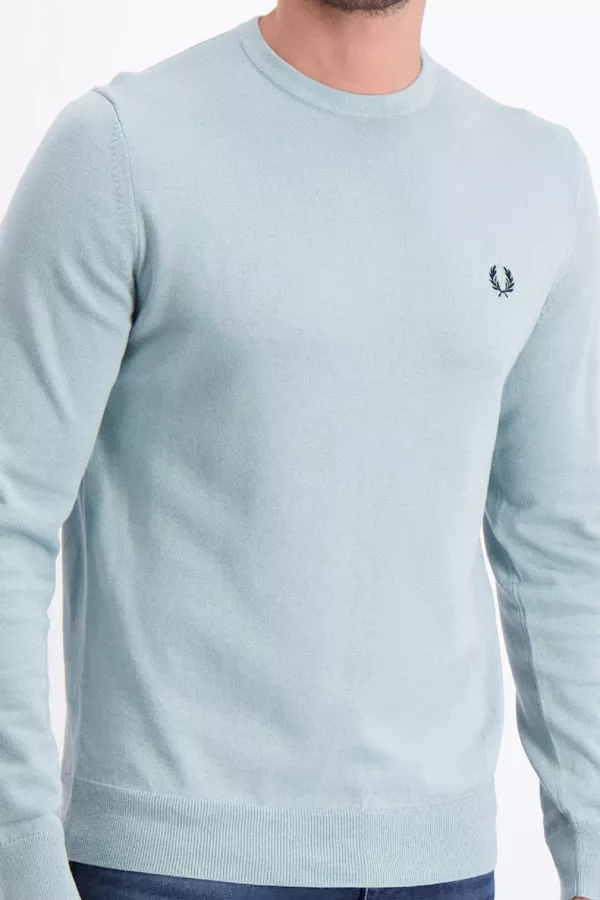 Pull uni en fine maille avec logo brodé Fred Perry