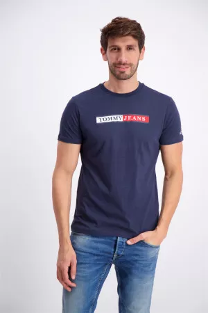 T-shirt uni avec impression à l'avant en coton Tommy Hilfiger