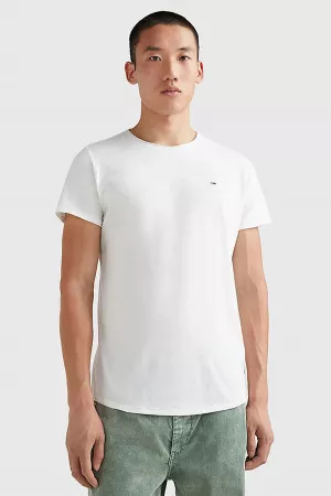 T-shirt chiné avec logo brodé à la poitrine Tommy Hilfiger