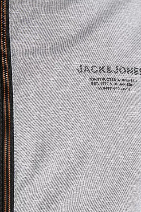 Veste légère zippée à capuche avec impression à la poitrine ESEAM Jack & Jones
