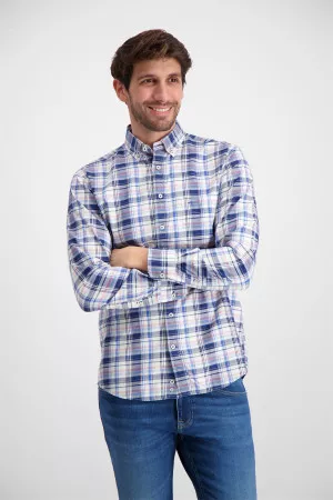 Chemise à carreaux avec poche poitrine et logo brodé Fynch Hatton