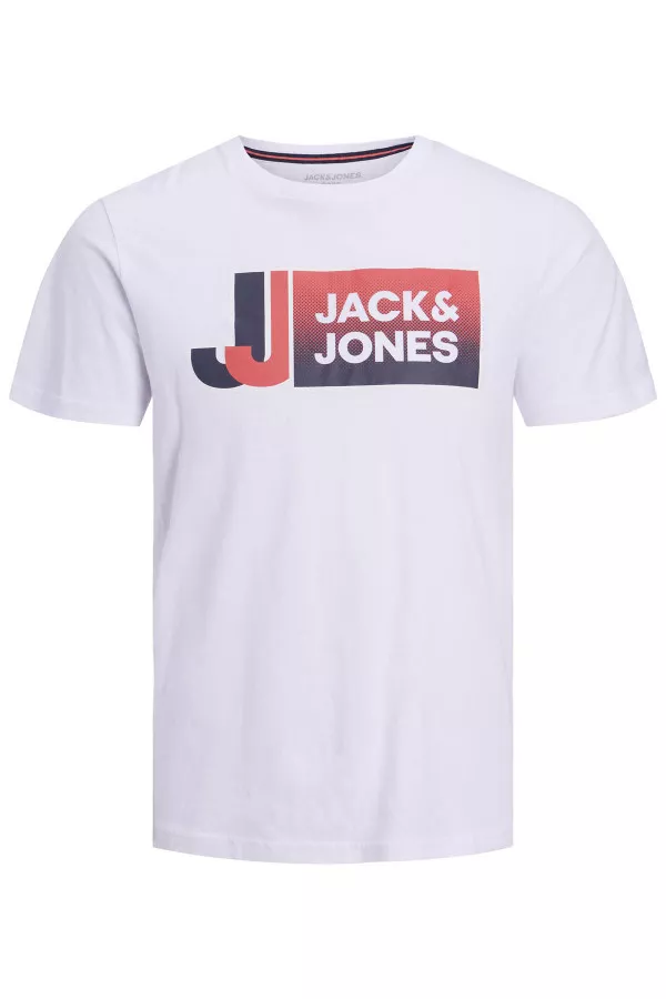 T-shirt uni avec impression à l'avant LOGAN Jack & Jones