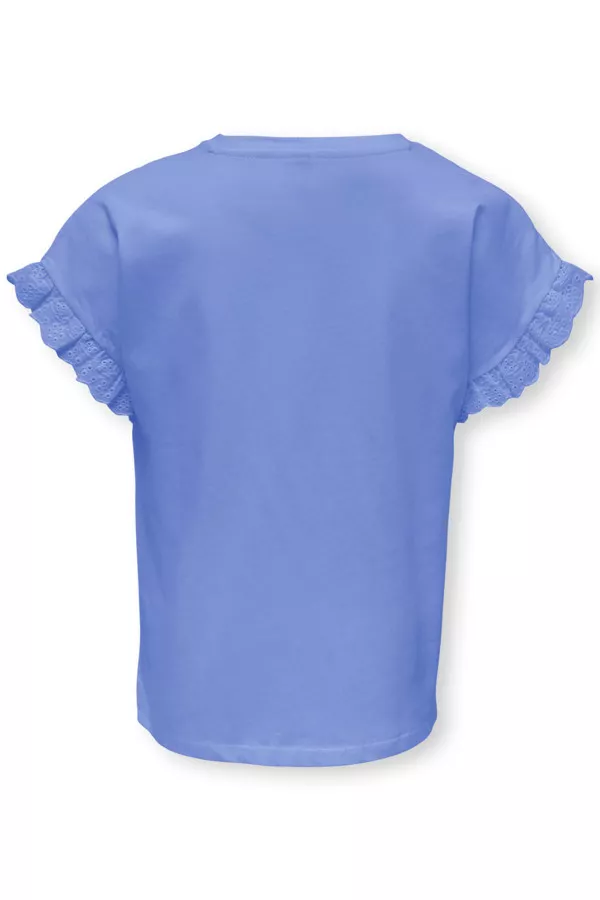T-shirt uni manches courtes en broderie anglaise IRIS Only Kids