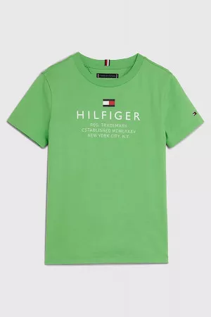 T-shirt uni avec impression devant Tommy Hilfiger