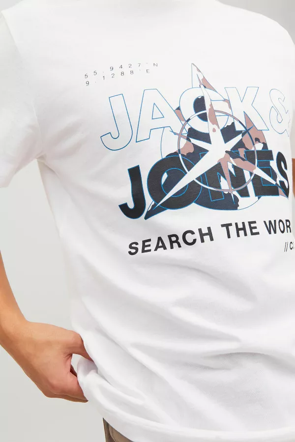 T-shirt manches courtes avec impression devant HUNT Jack & Jones