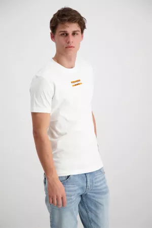 T-shirt uni en coton avec impression devant Calvin Klein