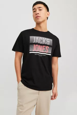T-shirt uni avec impression sur le devant BRIX Jack & Jones