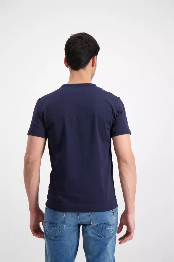 T-shirt uni avec poche poitrine et logo brodé Sun68
