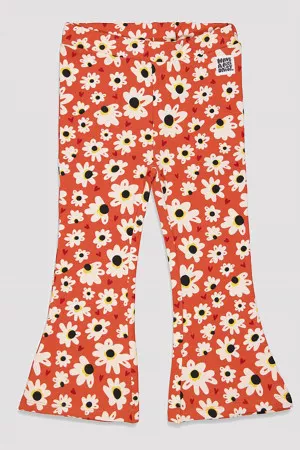 Pantalon bootcut imprimé fleuri en coton stretch Jubel