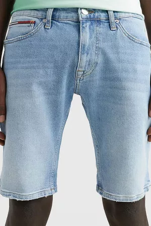 Bermuda en jean délavé modèle 5 poches Tommy Hilfiger