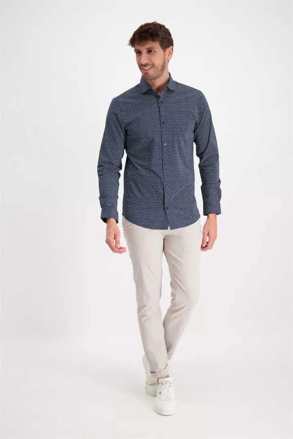 Pantalon chino imprimé minimaliste en coton stretch MARCO Jack & Jones