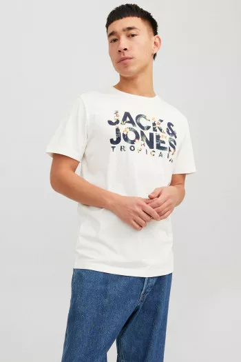 T-shirt en coton avec impression devant BECS Jack & Jones