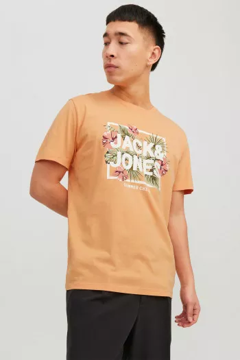 T-shirt en coton avec impression devant BECS Jack & Jones