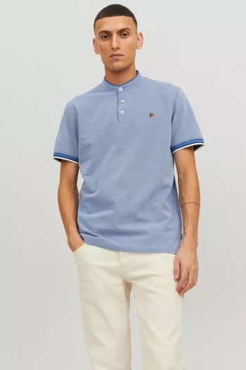 Polo chiné col mao manches courtes BLUWIN Jack & Jones
