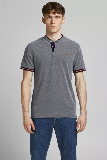 Polo chiné col mao manches courtes BLUWIN Jack & Jones