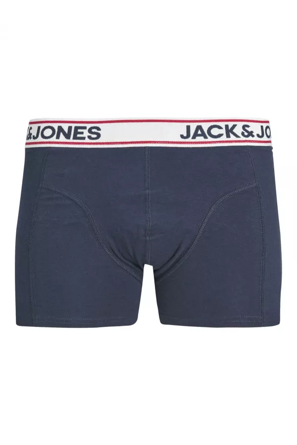 Lot de 3 boxers unis taille élastique avec logo en coton stretch JUKE Jack & Jones