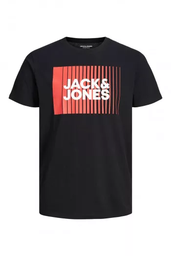 T-shirt uni impression devant manches courtes Jack & Jones