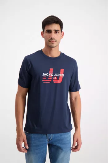T-shirt en coton avec impression devant HUNCHO Jack & Jones