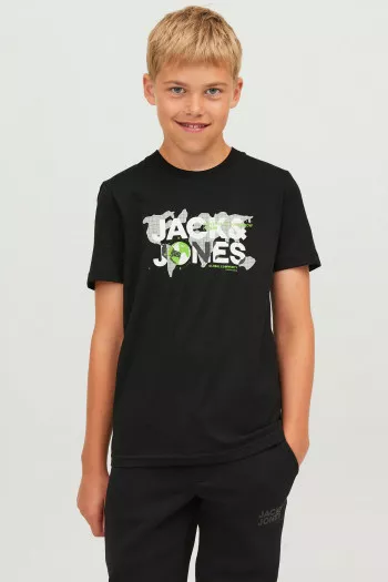 T-shirt en coton avec impression devant DUST Jack & Jones