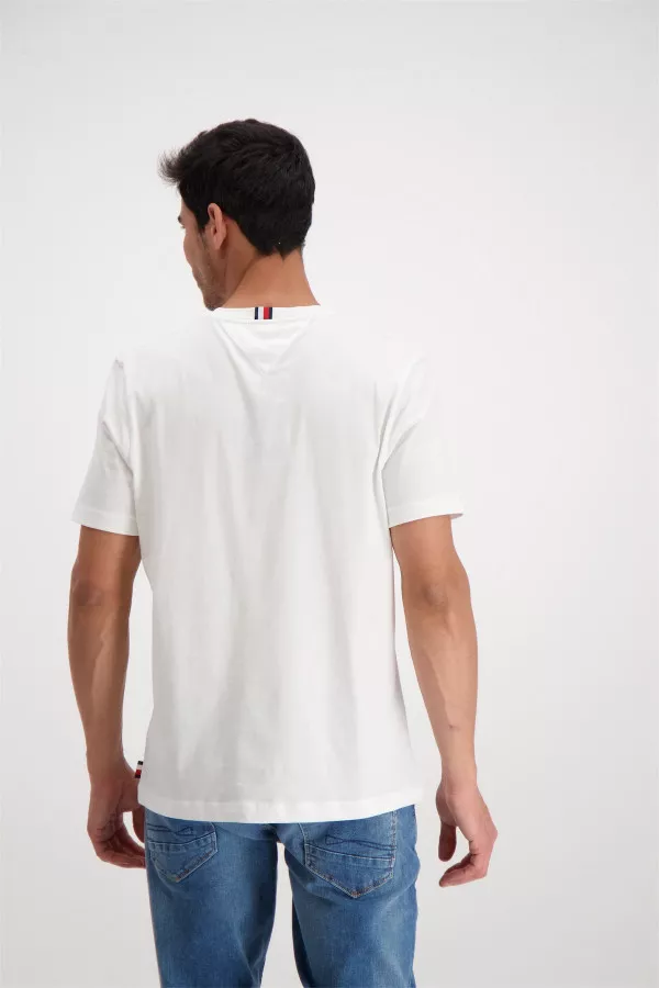 T-shirt en coton manches courtes avec imrpession devant Tommy Hilfiger