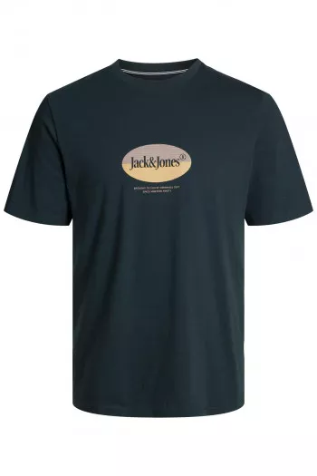 T-shirt uni en coton avec impression devant DALSTON Jack & Jones