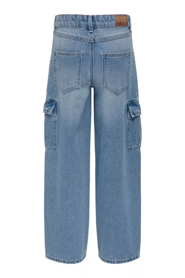 Pantalon cargo ample en jean délavé HARMONY Only Kids