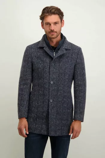 Manteau chiné avec doublure matelassée State of Art