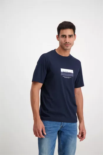 T-shirt uni en coton avec impression sur le devant DALSTON Jack & Jones