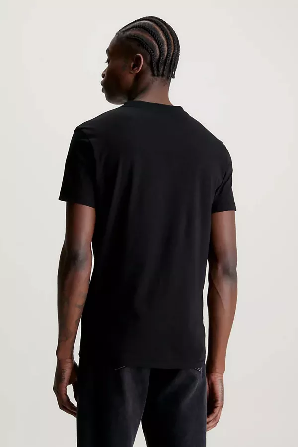 T-shirt uni avec impression à l'avant en coton Calvin Klein