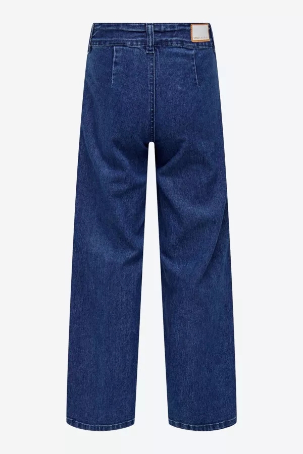 Pantalon en jean uni avec poches plaquées devant SYLVIE Only