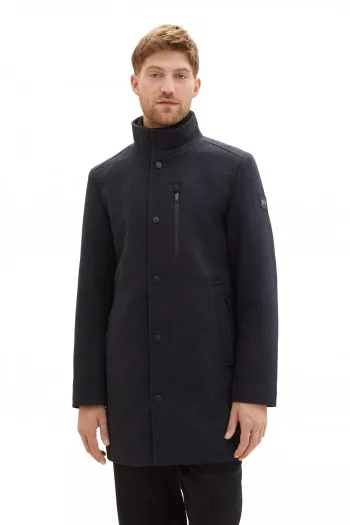 Manteau chiné laineux avec poches Tom Tailor