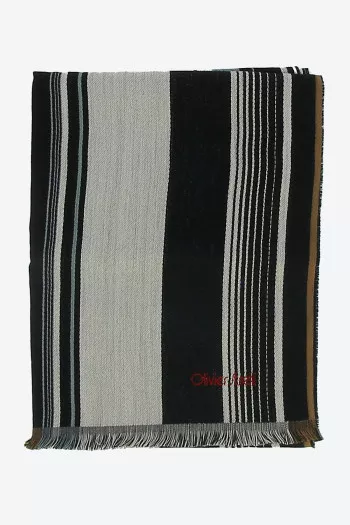 Echarpe laineuse unisexe à motif rayé Oliver Strelli
