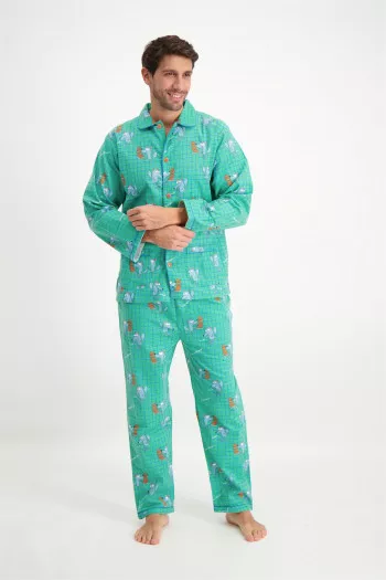 Pyjama unisexe en coton imprimé sur l'ensemble Jusqu'au Lever du Jour