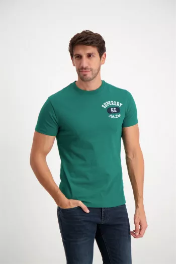T-shirt en coton avec broderie à la poitrine Superdry