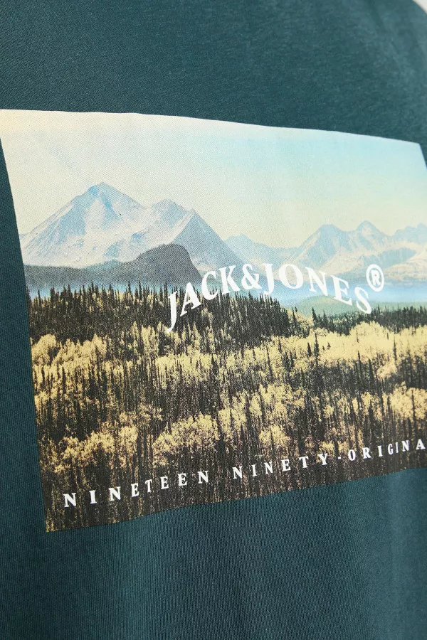T-shirt en coton avec impression devant Jack & Jones