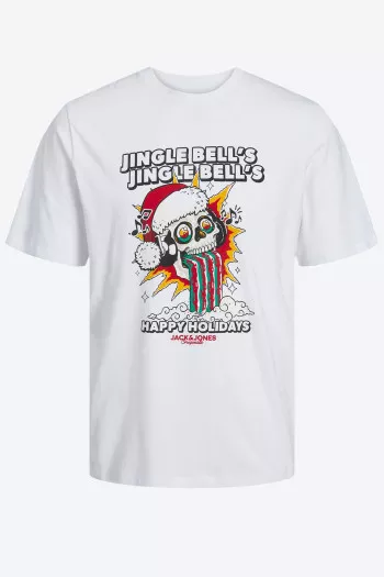 T-shirt de Noel uni avec impression devant XMAS Jack & Jones