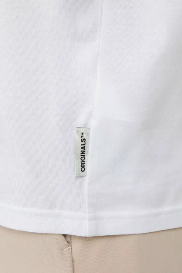 T-shirt uni en coton avec impression sur l'avant LAKEWOOD Jack & Jones