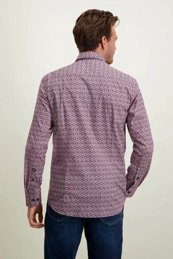 Chemise en coton imprimée avec poche poitrine State of art