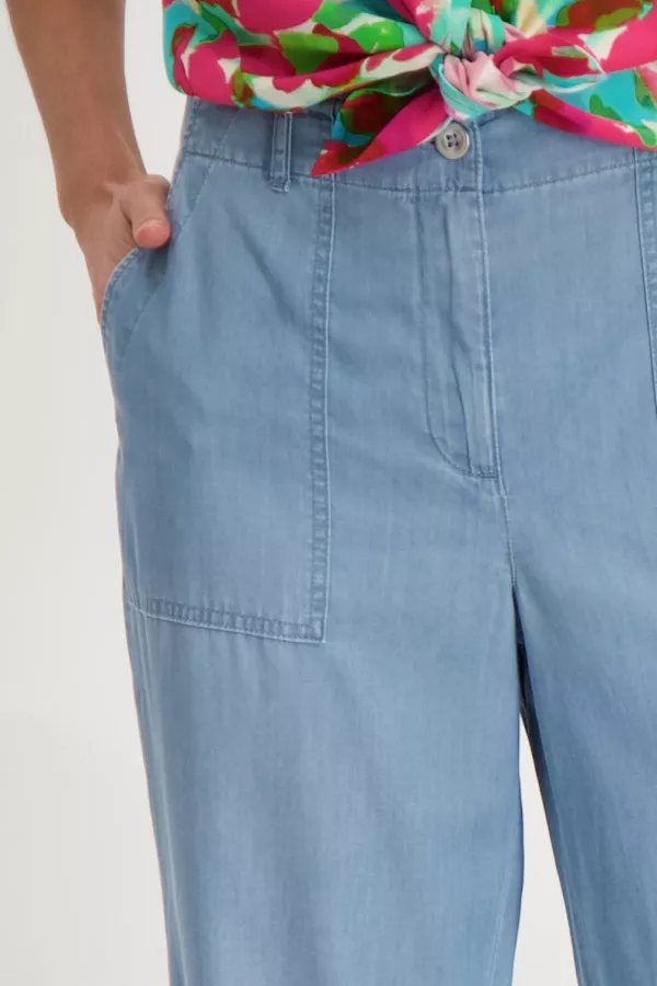 Pantalon en coton uni avec poches Signe Nature
