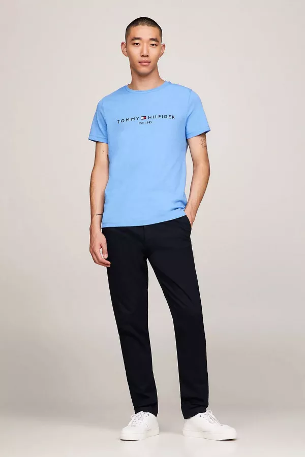 T-shirt en coton avec broderie manches courtes Tommy Hilfiger