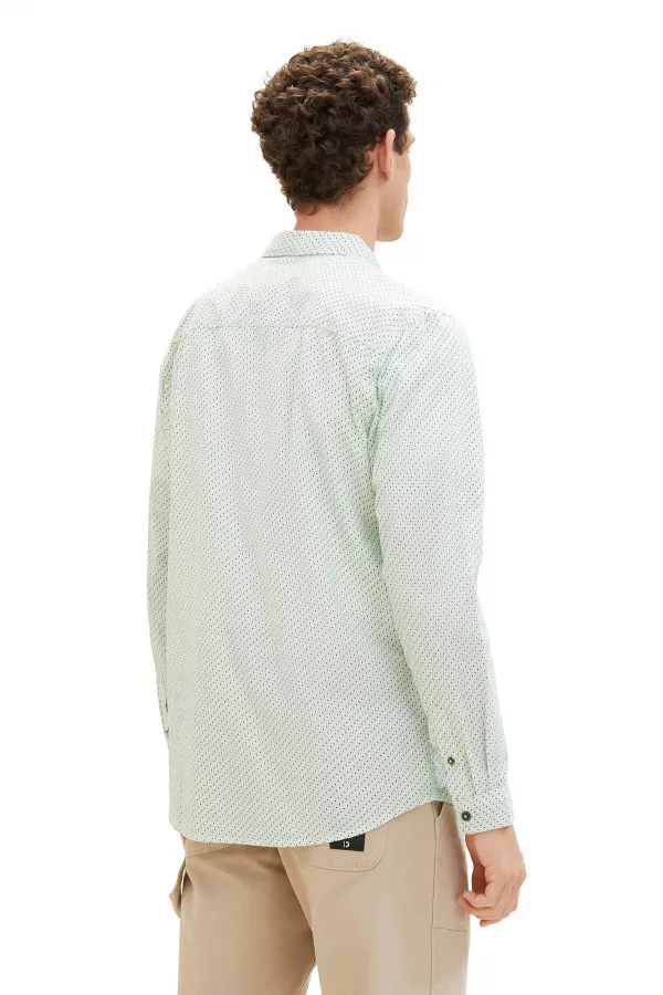 Chemise en coton imprimée minimaliste Tom Tailor