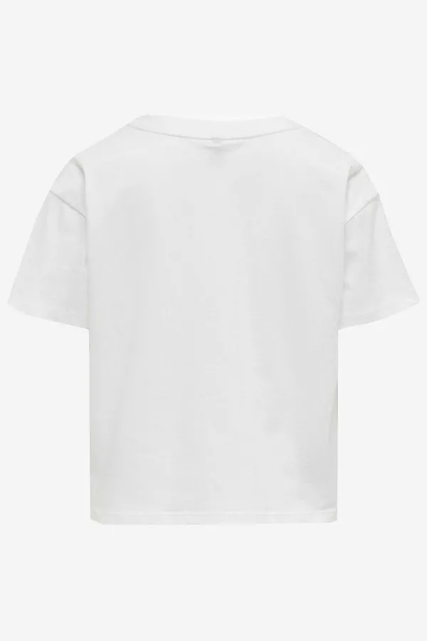 T-shirt en coton avec broderie poitrine MAIKEN Only