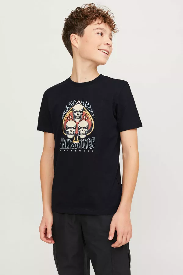 T-shirt en coton avec impression devant HEAVENS Jack & Jones